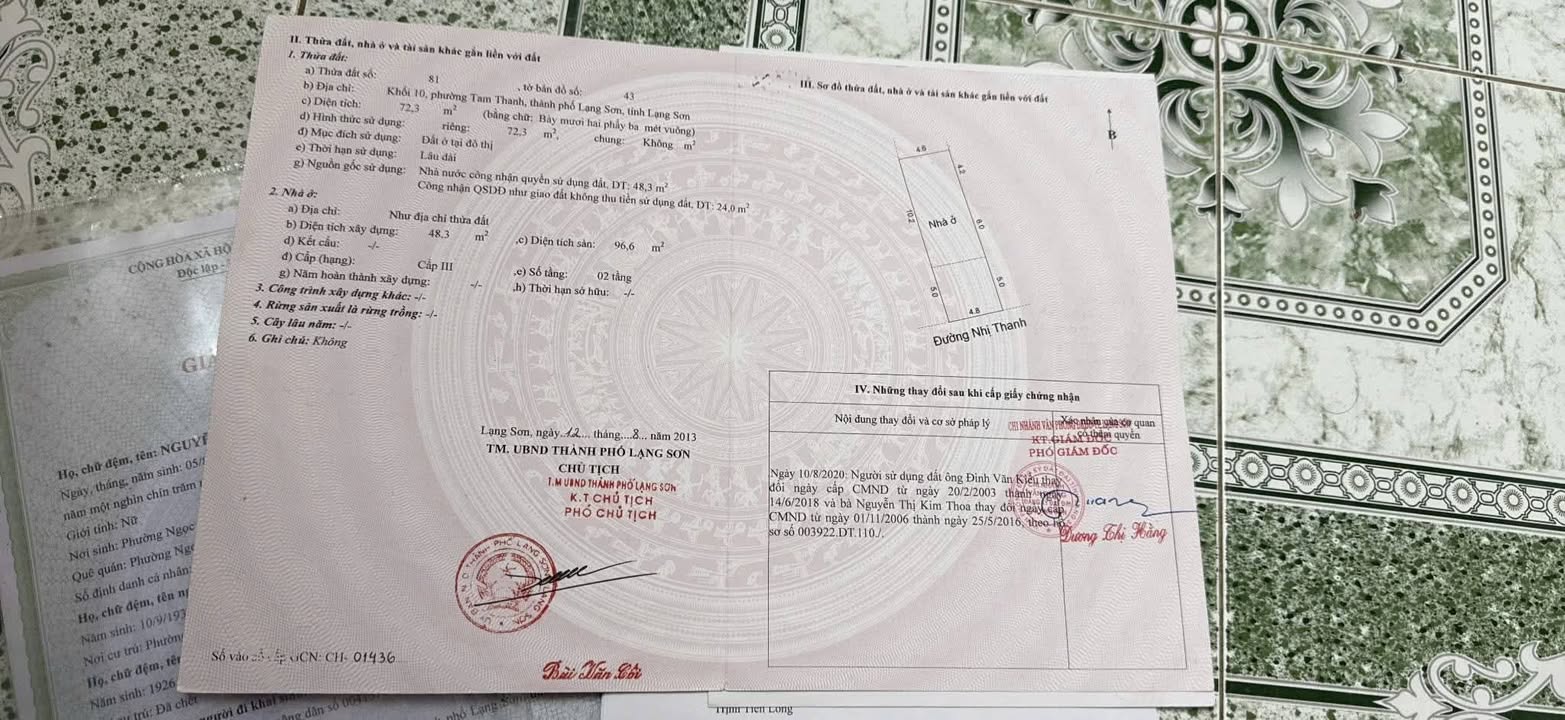 Nhà 3 tầng mặt đường Nhật Điện, Tam Thanh 72m² giá 2 tỷ - Vị trí đắc địa, ô tô đỗ sân!