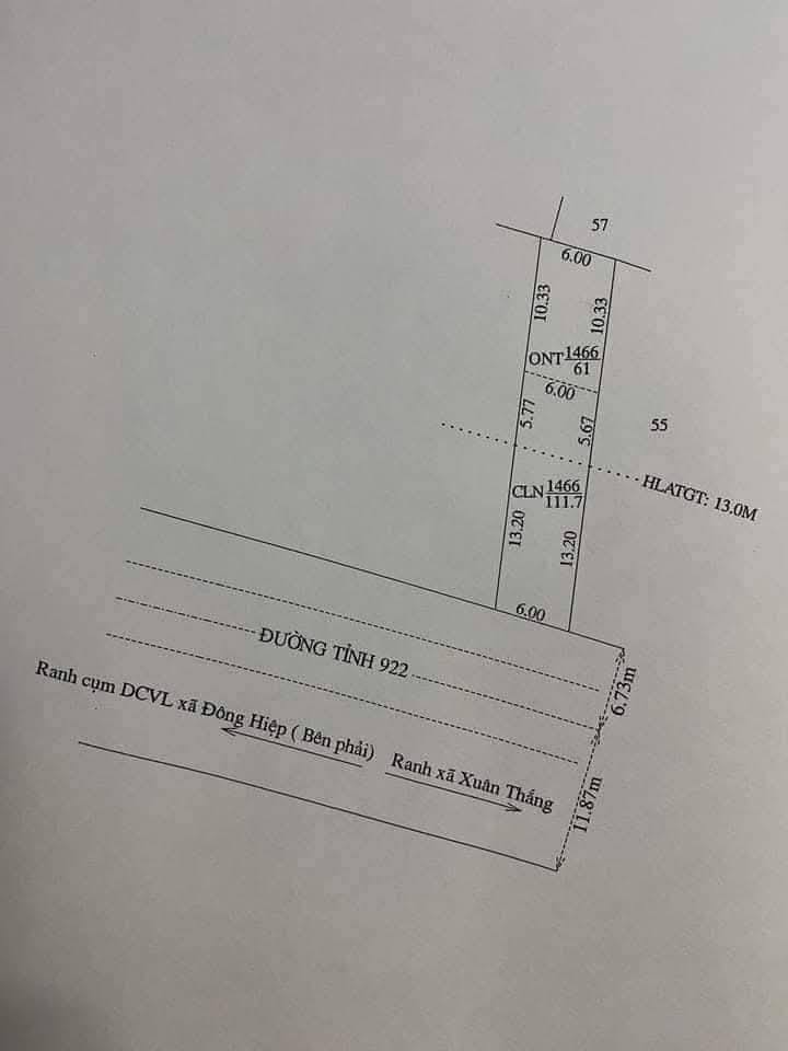 Đất nền 162m² tại ấp Thới Hữu, Cờ Đỏ - Giá chỉ 990 triệu, thuận tiện đầu tư!