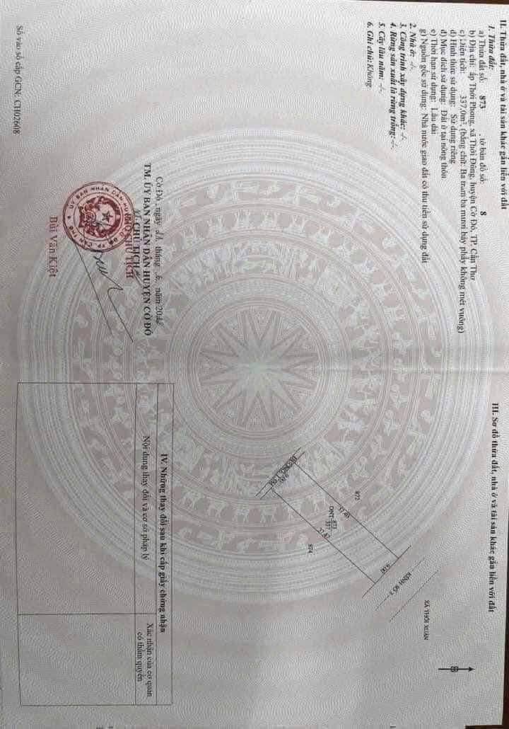 Đất nền Thới Đông, Cờ Đỏ giá chỉ 350 triệu - Cơ hội cho vợ chồng trẻ!