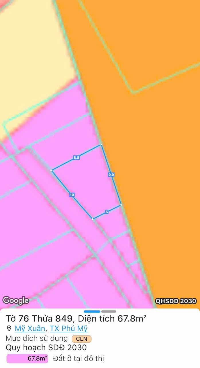 Đất mặt tiền đường S Mỹ Xuân, Phú Mỹ 80m² giá 3 tỷ - Kinh doanh thuận lợi!