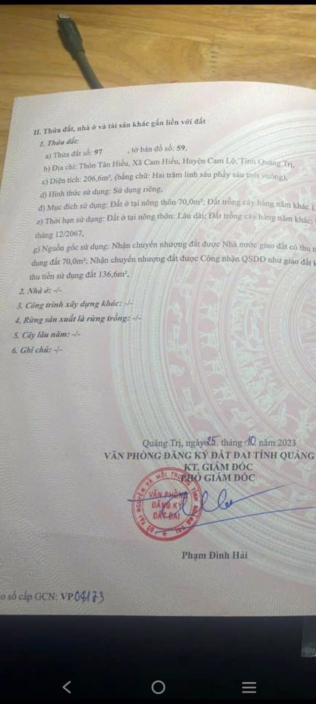 Đất nền Cam Hiếu Củ 217m² giá 600 triệu - Gần chợ, trường học