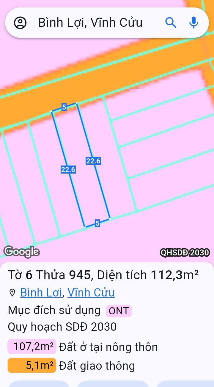 Đất thổ cư 115m² tại Tân Triều, Vĩnh Cửu - Giá chỉ 899 triệu!