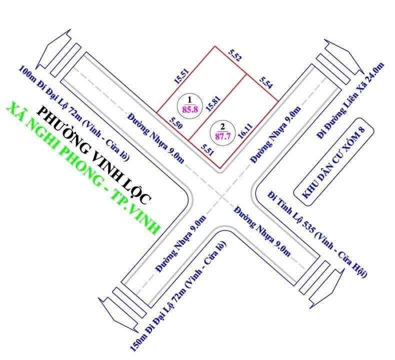 Đất Nền Nghi Phong 87m² giá 2 tỷ - Vị trí đắc địa, cơ hội đầu tư!