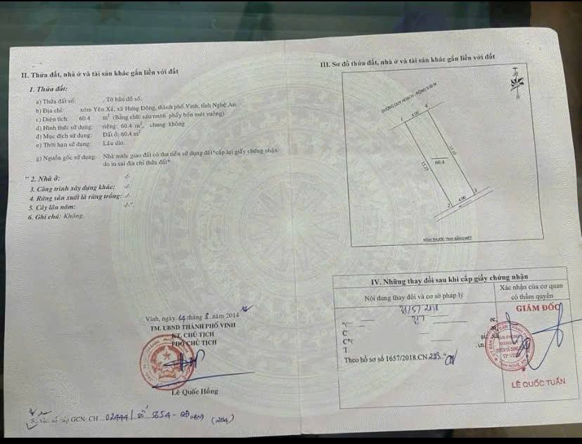 Đất Hưng Đông Vinh 60.4m² giá 2.3 tỷ - Cơ hội đầu tư tuyệt vời!