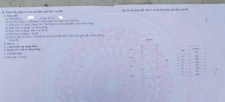 Đất nền biệt thự 231m² tại Trà Vinh giá chỉ 2.5 tỷ - Đầu tư sinh lời ngay!