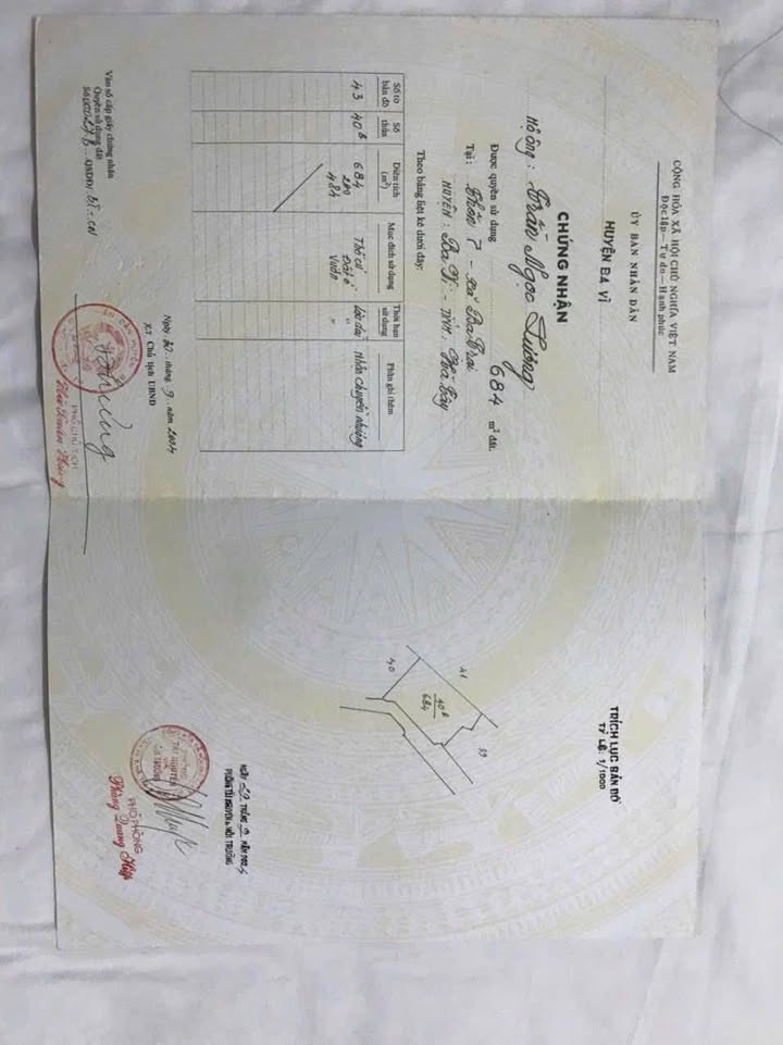 Đất nền Suối Hai Ba Vì 1000m² giá thỏa thuận - Đầu tư sinh lời cao!