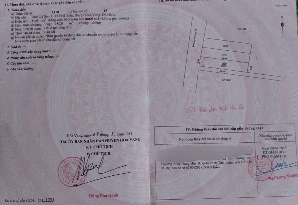 Đất nền 2 mặt tiền 180m² tại Lệ Sơn 1 - Đà Nẵng, giá 2 tỷ, cơ hội đầu tư hấp dẫn!