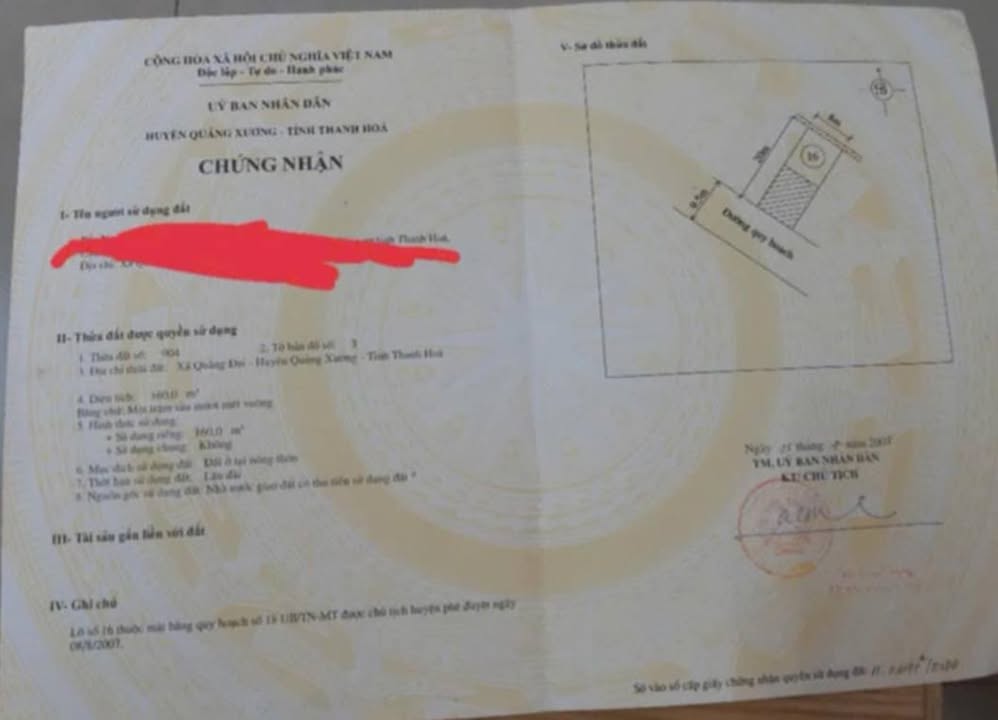 Đất nền Nam Sầm Sơn 160m² giá 1.6 tỷ - Cơ hội đầu tư hấp dẫn!