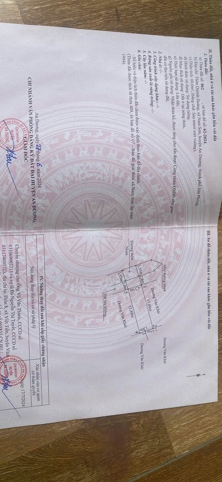 Đất nền Quỳnh Hoàng, An Dương 60m² giá 1 tỷ - Đầu tư sinh lời tốt!