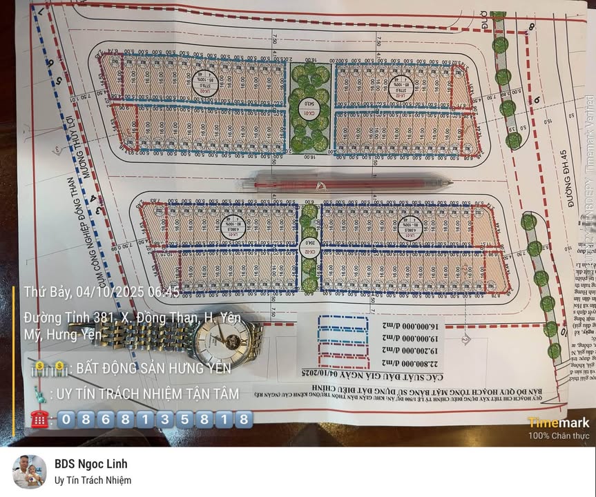 Đất nền dự án xã Hoàn Long, Yên Mỹ, 80m² giá chỉ 1.28 tỷ - Cơ hội đầu tư hấp dẫn!