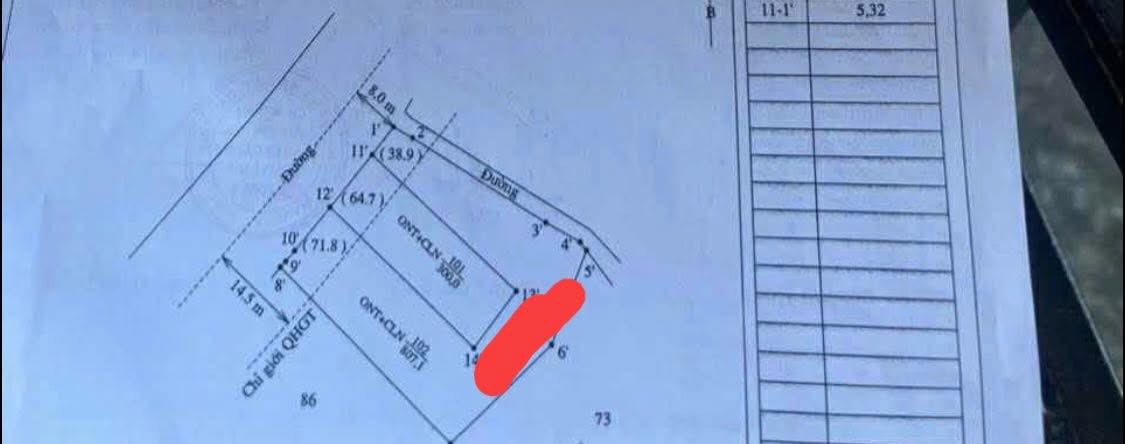 Đất thổ cư Cẩm Dương 300m² giá 1.1 tỷ - Kinh doanh sầm uất ngay mặt đường