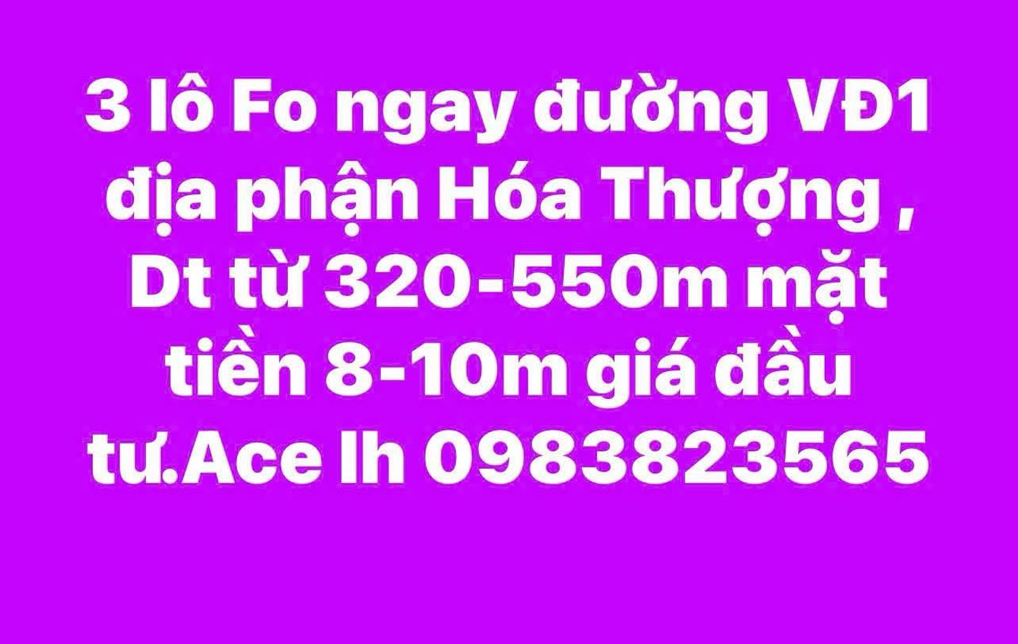 Đất nền Hóa Thượng, Đồng Hỷ 435m² - Đầu tư sinh lời ngay!