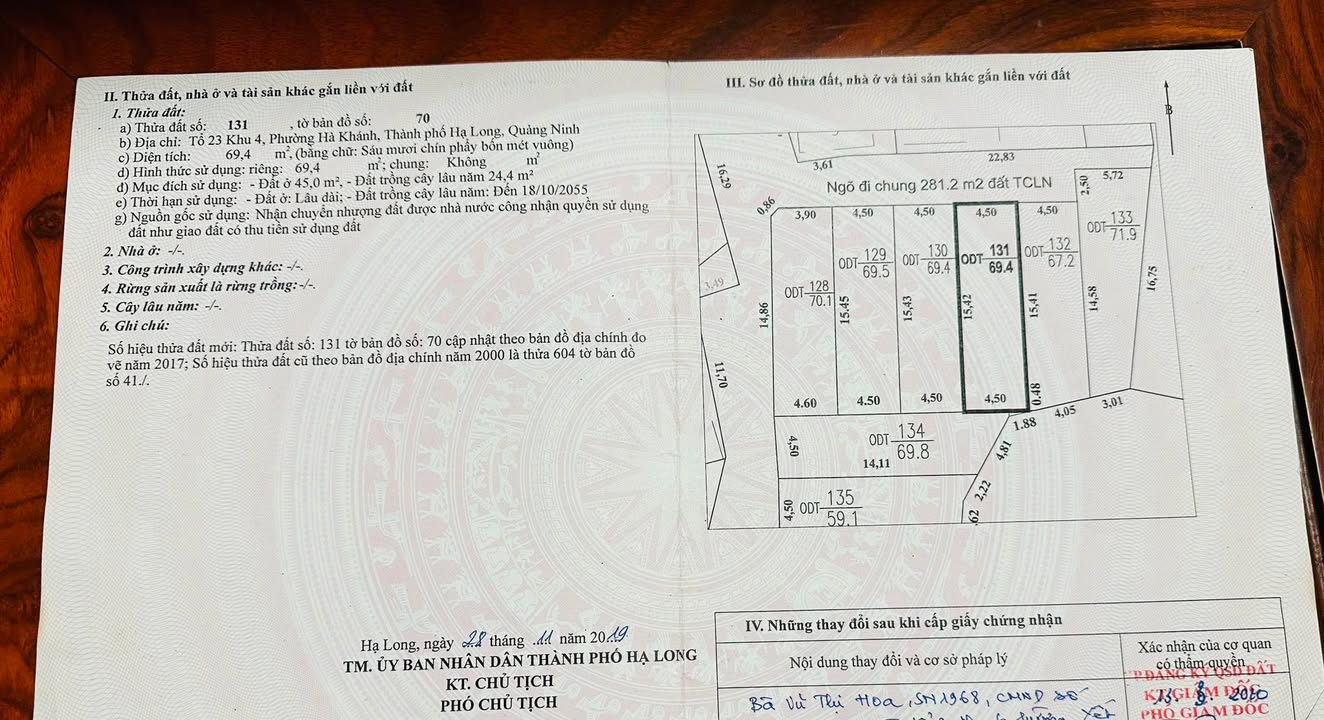 Đất nền phường Hà Khánh 69m² giá 1.3 tỷ - Chính chủ cần bán gấp!