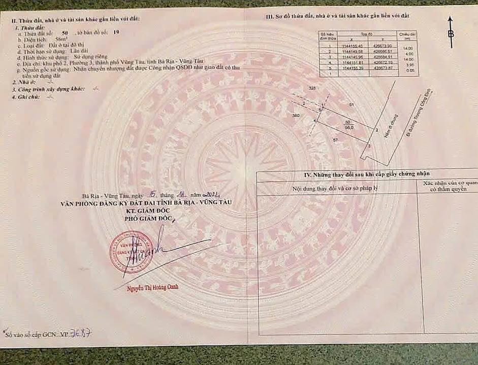 Nhà cấp 4 đường Trương Công Định Vũng Tàu 56m² giá 3.85 tỷ - Hẻm thông thoáng, vị trí đẹp!