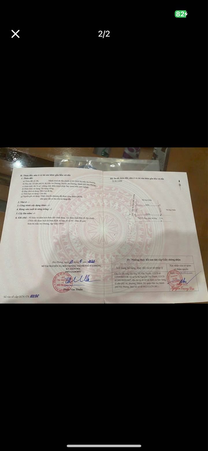 Đất nền mặt ngõ ô tô Thị trấn An Dương 41m² giá 1.3 tỷ - Cơ hội đầu tư lý tưởng!