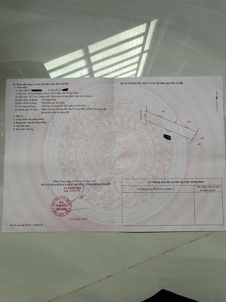 Đất nền Mỹ Hiệp Đồng Tháp 5.07m² giá 4 tỷ - Mặt tiền rộng, chính chủ bán!