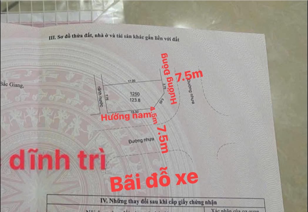 Đất nền góc Khu dân cư Dĩnh Trì Bắc Giang 123.8m² chỉ 3 tỷ - Giá rẻ nhất khu!