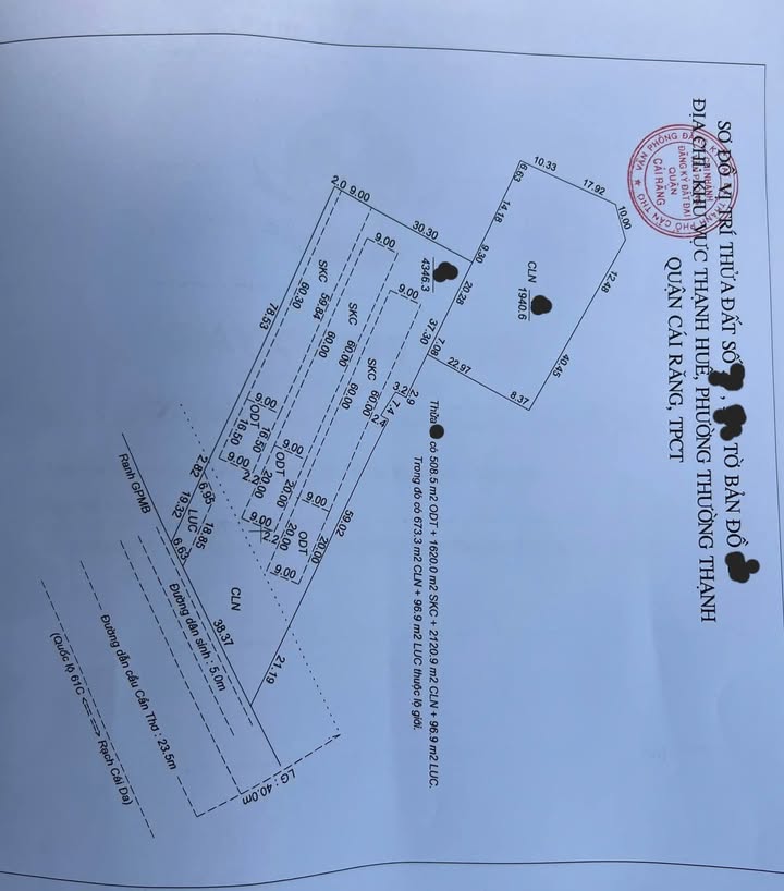 Đất mặt tiền Quốc Lộ 1A, Cái Răng, Cần Thơ 6286m² giá 62.86 tỷ - Cơ hội đầu tư lý tưởng!