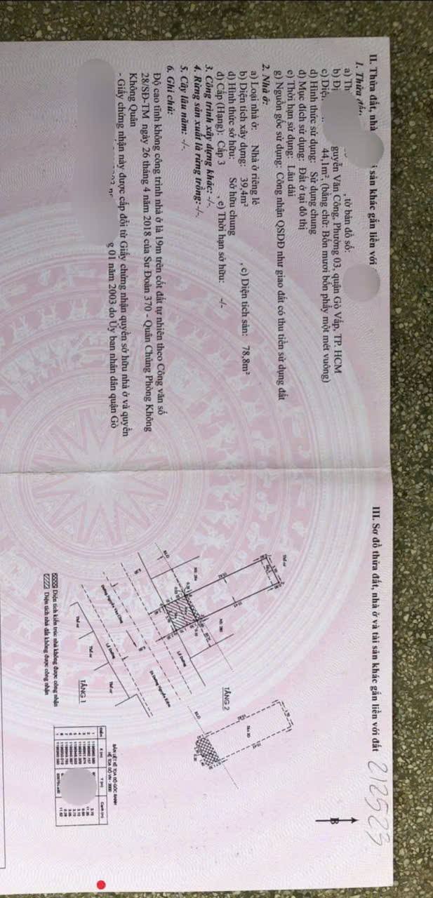 Nhà mặt tiền Nguyễn Văn Công, Gò Vấp 44.1m² giá 9.8 tỷ - Chính chủ cần bán gấp!