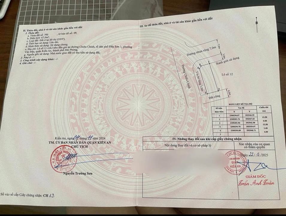 Đất nền Chiêu Chinh, Văn Đẩu, Kiến An 67m² giá 2.65 tỷ - Tiện ích đầy đủ, pháp lý rõ ràng!