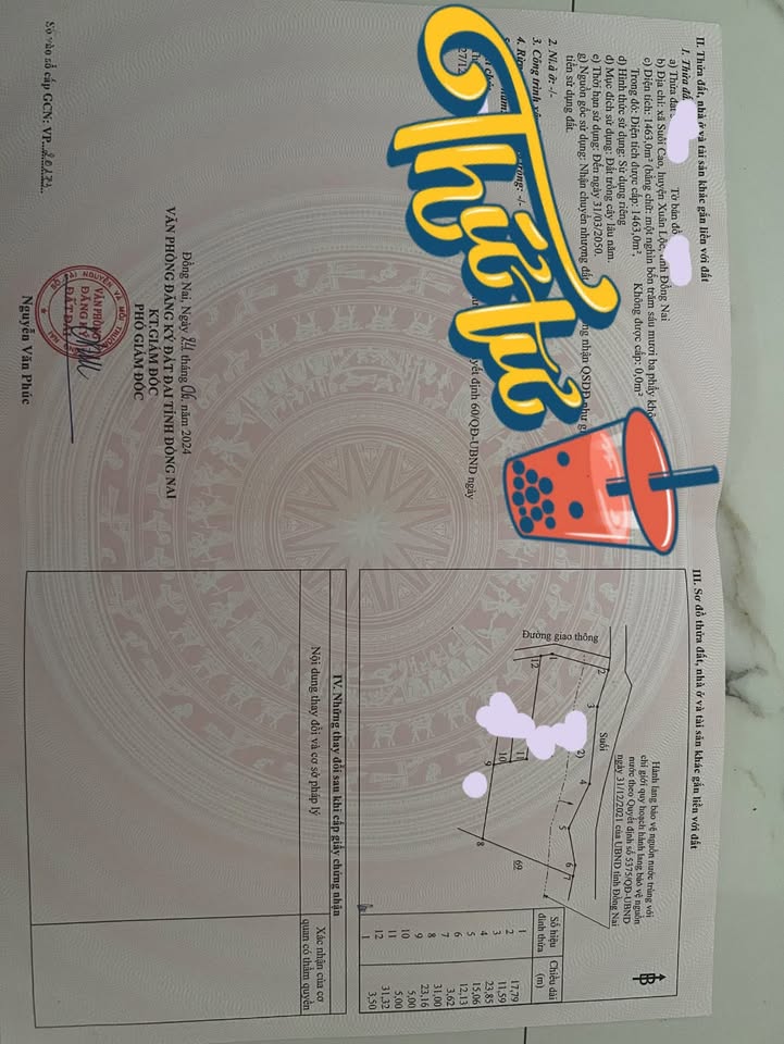 Đất nền 1463m² tại Xuân Bắc, Đồng Nai - Giá chỉ 400 triệu, view suối tuyệt đẹp!