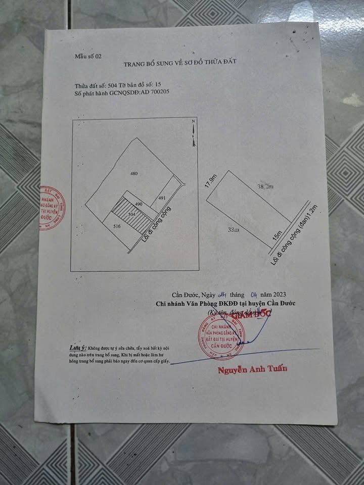 Đất thổ cư Cần Đước Long An 660m² giá chỉ 2.1 tỷ - Đầu tư sinh lời cao!