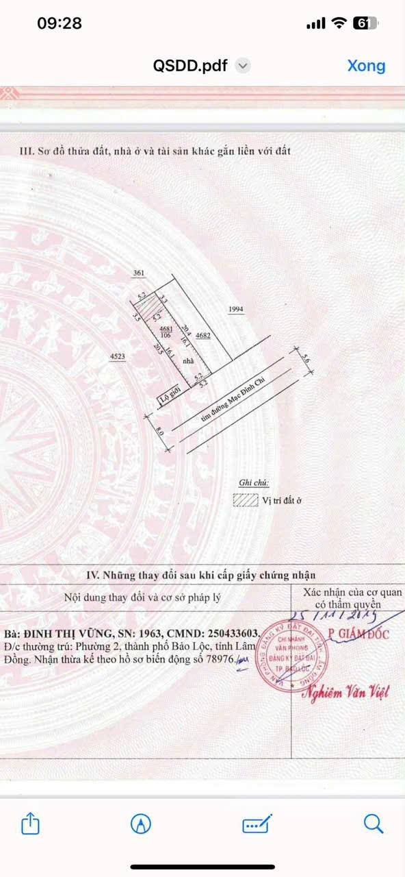 Nhà mặt tiền Mạc Đĩnh Chi, Bảo Lộc 106m² giá 2.9 tỷ - Khu kinh doanh sầm uất!