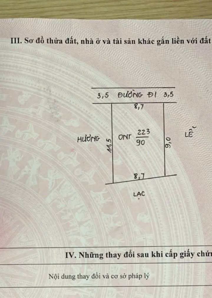 Đất thổ cư 90m² xã Phú Nghĩa, Chương Mỹ - Mặt tiền 8,7m, ô tô vào tận nơi!