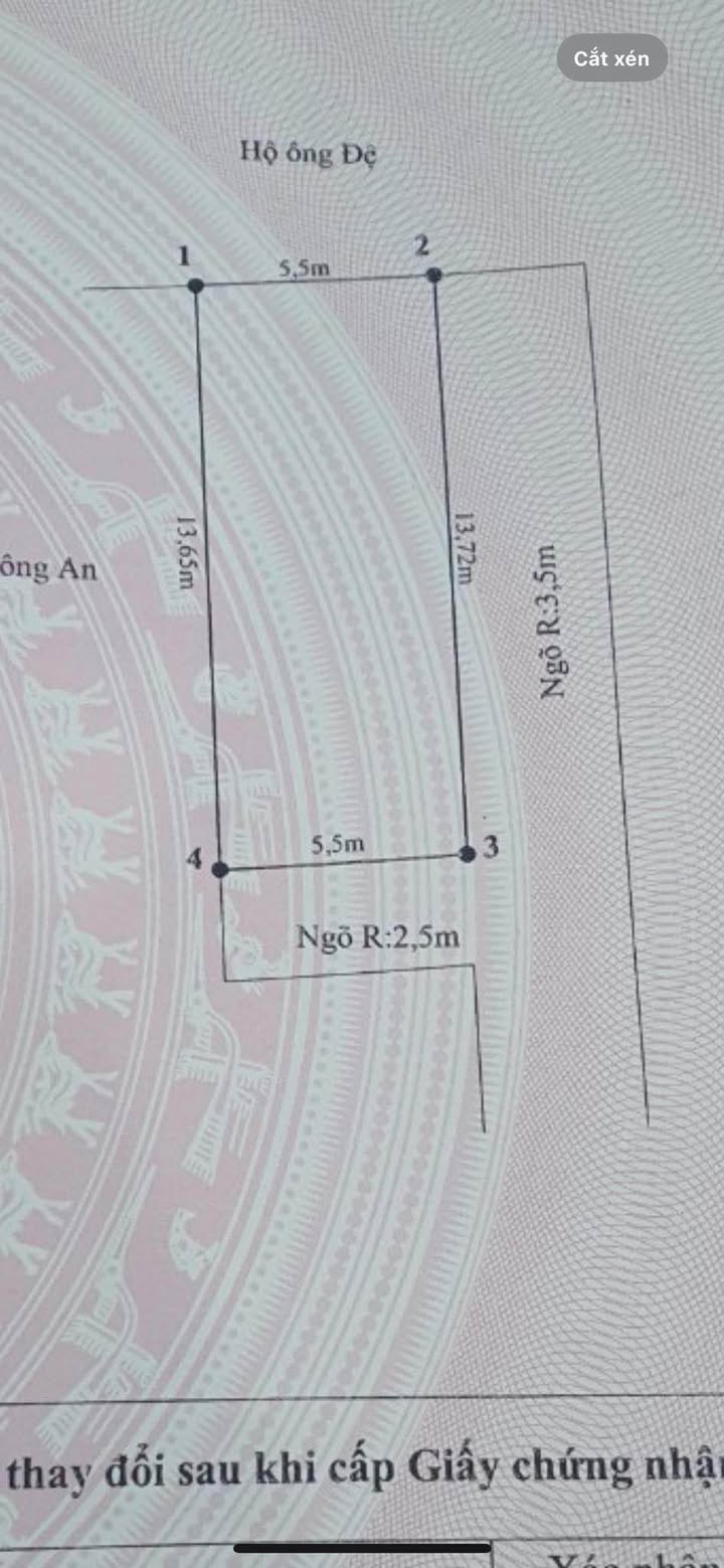 Đất nền thôn 6, xã Việt Khê, Thủy Nguyên 75m² giá 500 triệu - Lô góc 2 mặt tiền thuận lợi!