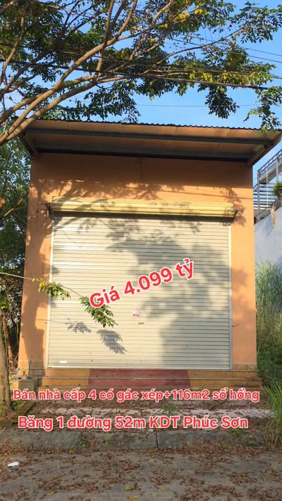 Nhà cấp 4 Khu đô thị Phúc Sơn 116m² giá 4.099 tỷ - Đầu tư sinh lời ngay!