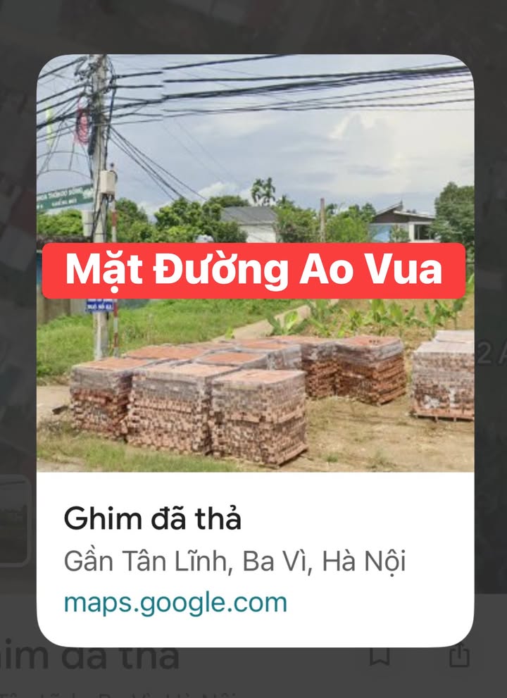 Đất nền góc mặt đường Ao Vua 735m² giá 11 tỷ - Cơ hội đầu tư tiềm năng!