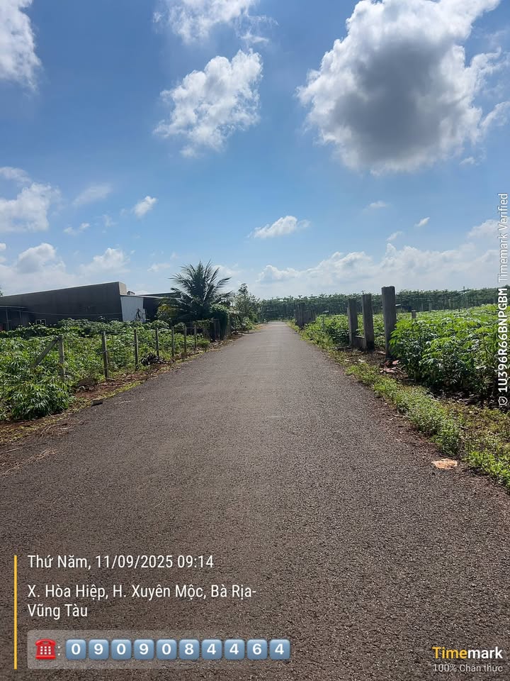 Đất nền Hòa Hiệp, Xuyên Mộc - 581.2m² giá 1.1 tỷ - Mặt tiền đường nhựa thông thoáng!