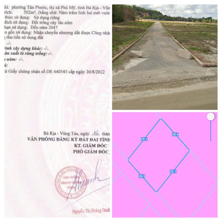 Đất nền Tân Phước, Phú Mỹ 500m² giá 1.7 tỷ - Sổ đỏ chính chủ sang tên ngay!