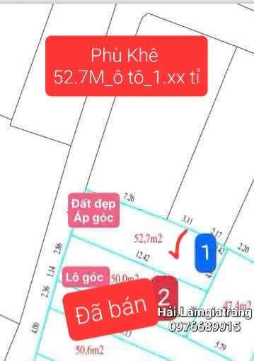 Đất nền Kim Thiều, Từ Sơn 52.7m² giá 1.x tỷ - Cơ hội đầu tư tuyệt vời!