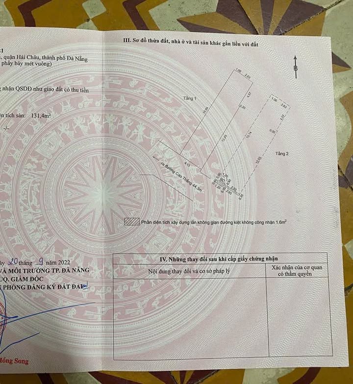 Nhà 2 tầng tại đường Cao Thắng, Hải Châu, Đà Nẵng - Diện tích 70m², giá thỏa thuận!