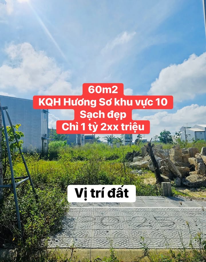 Đất nền 60m² đường Bao Mỹ 21, phường Hương Sơ, giá chỉ 1.2 tỷ - Sổ đỏ chính chủ!