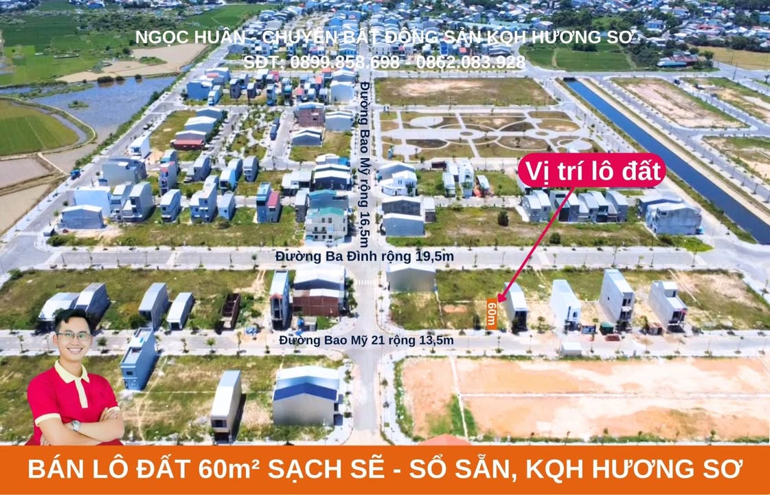 Đất nền Hương Sơ, Huế 60m² chỉ 1,3 tỷ - Sổ hồng chính chủ sẵn sàng!