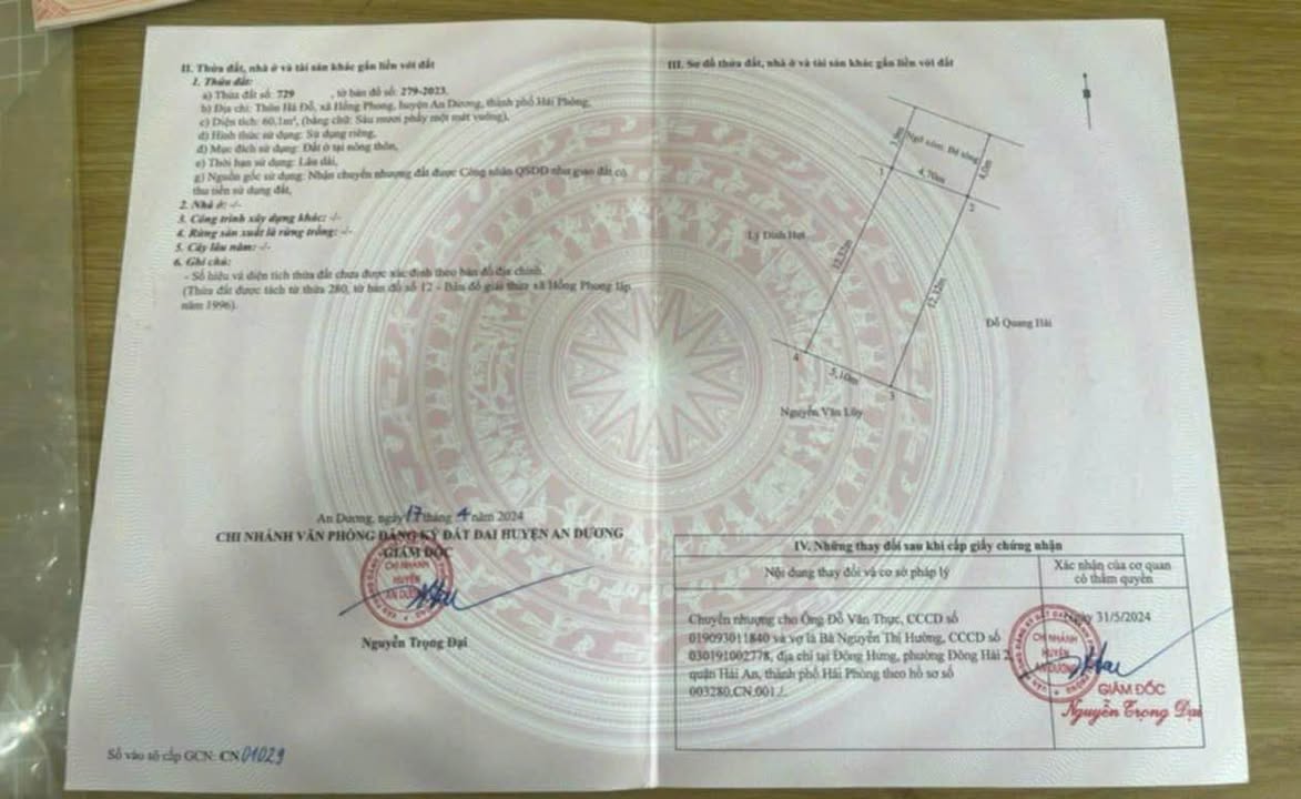 Đất nền An Phong, An Dương 60m² giá chỉ 9xx triệu - Đầu tư sinh lời ngay!