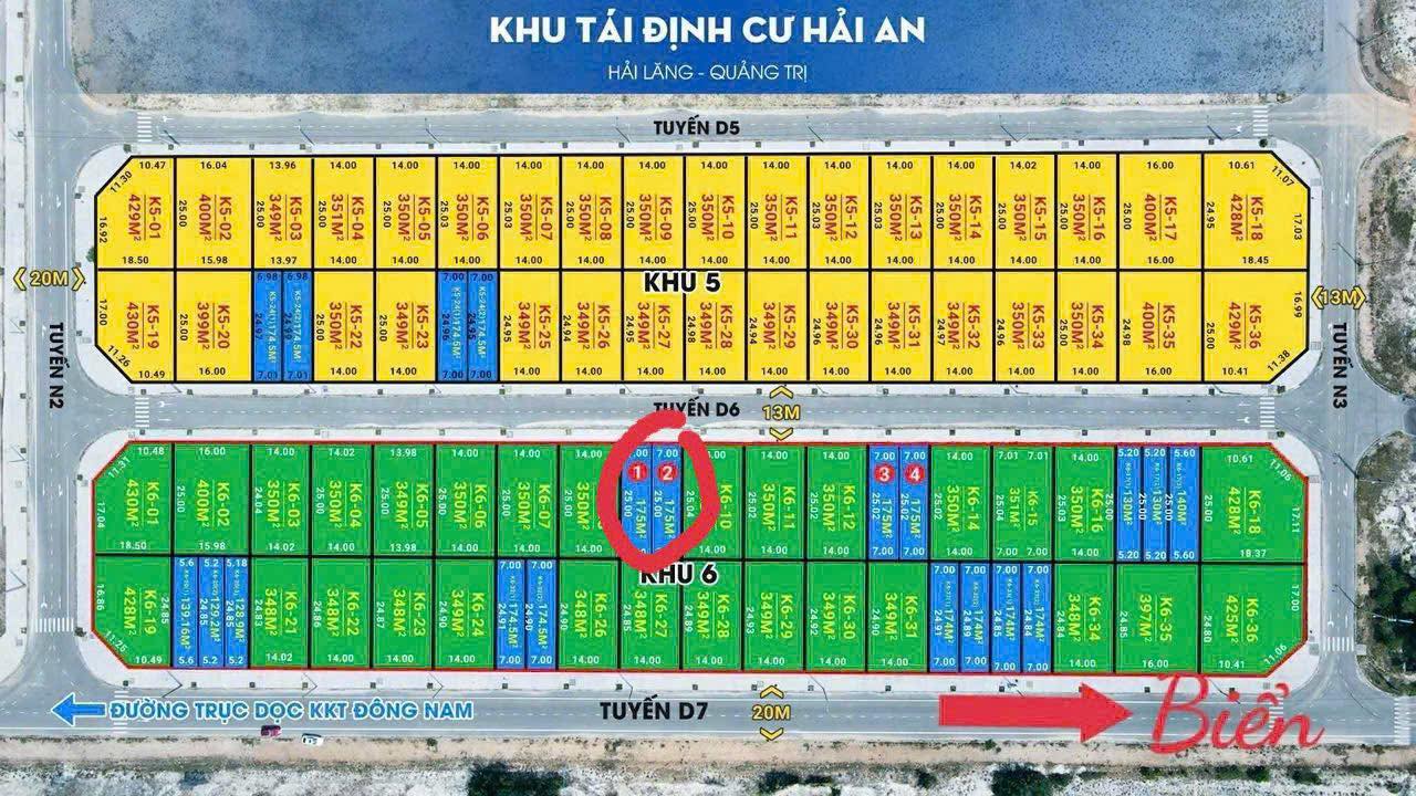 Đất nền khu tái định cư Hải An, 350m² giá 2.6 tỷ - Cơ hội đầu tư hấp dẫn!