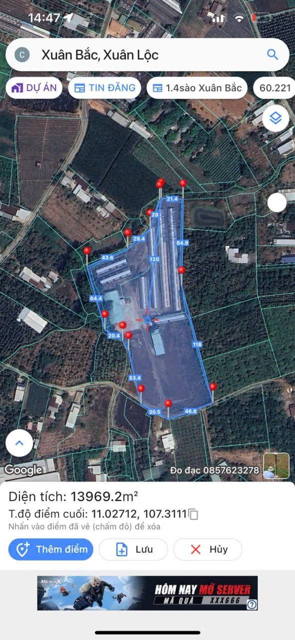 Đất sản xuất nấm Xuân Bắc 13.743m² giá chỉ 5 tỷ - Cơ hội đầu tư hấp dẫn!