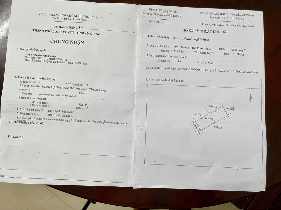 Nhà phố 2 tầng đường Thủ Khoa Nghĩa, Long Xuyên 52.6m² giá 3.78 tỷ - Thiết kế rộng rãi, thoáng mát!