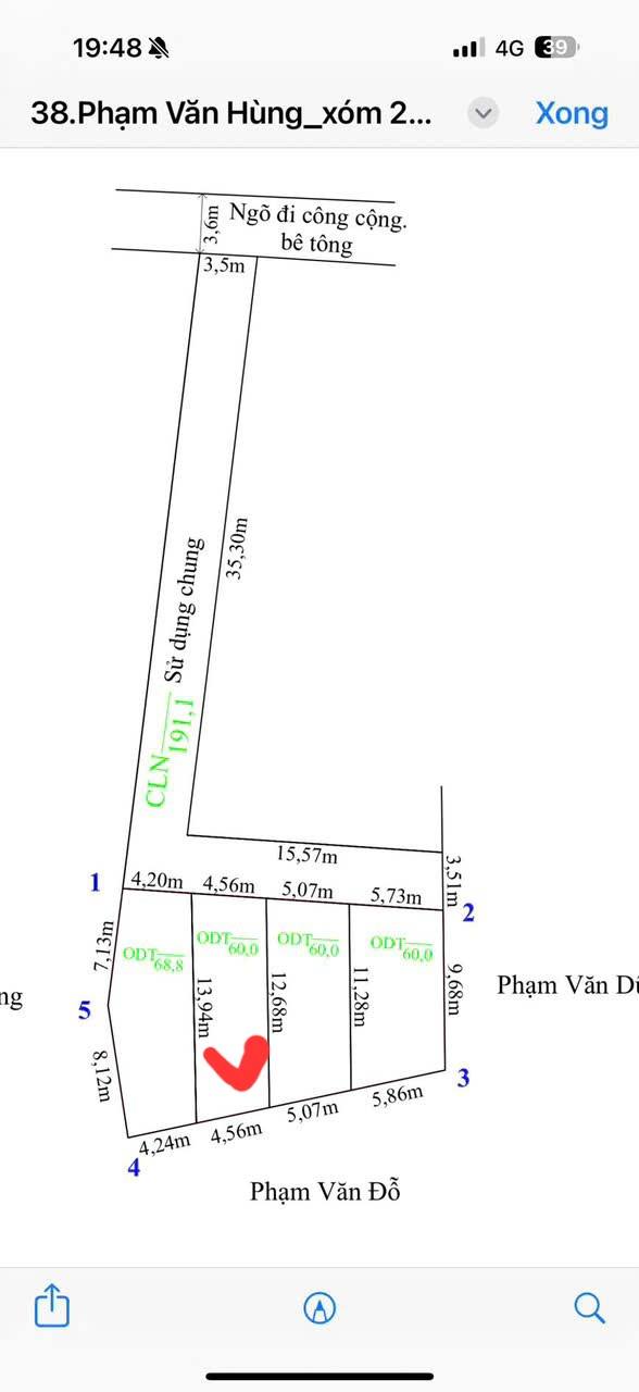 Đất nền Hồng Thái An Dương 60m² giá 1.2 tỷ - Ô tô đỗ tận nơi!