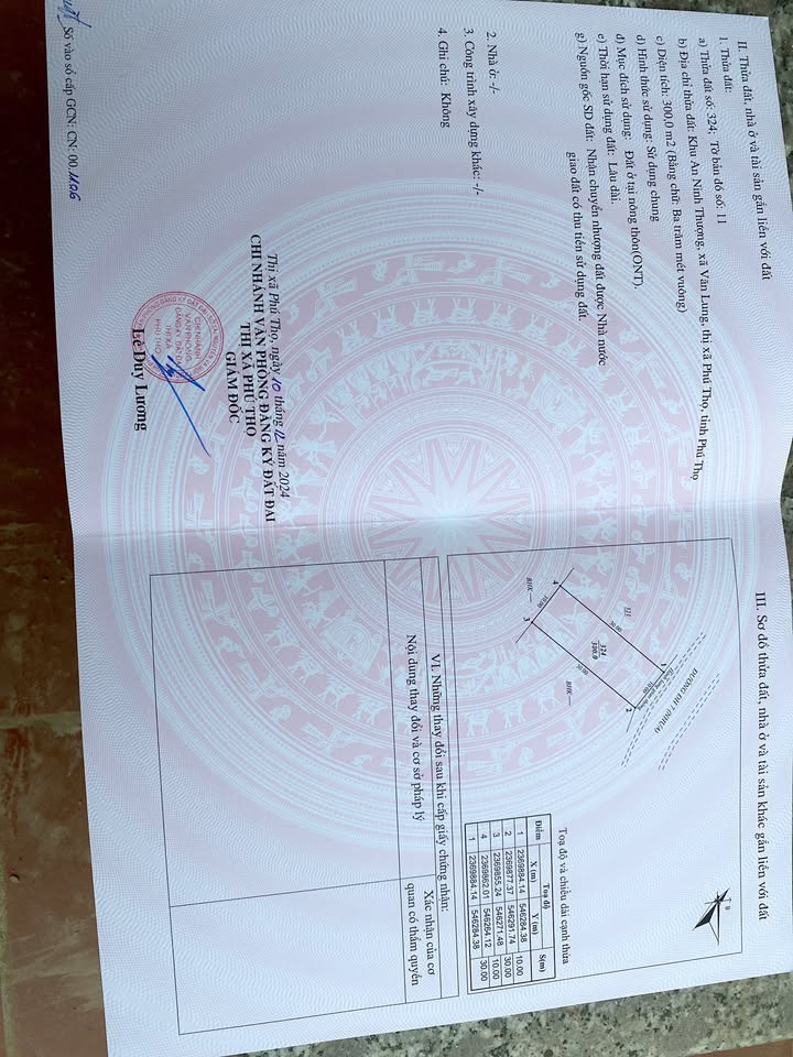 Đất nền mặt đường DH7, Văn Lung, Phú Thọ 300m² - Cơ hội đầu tư kinh doanh lý tưởng!