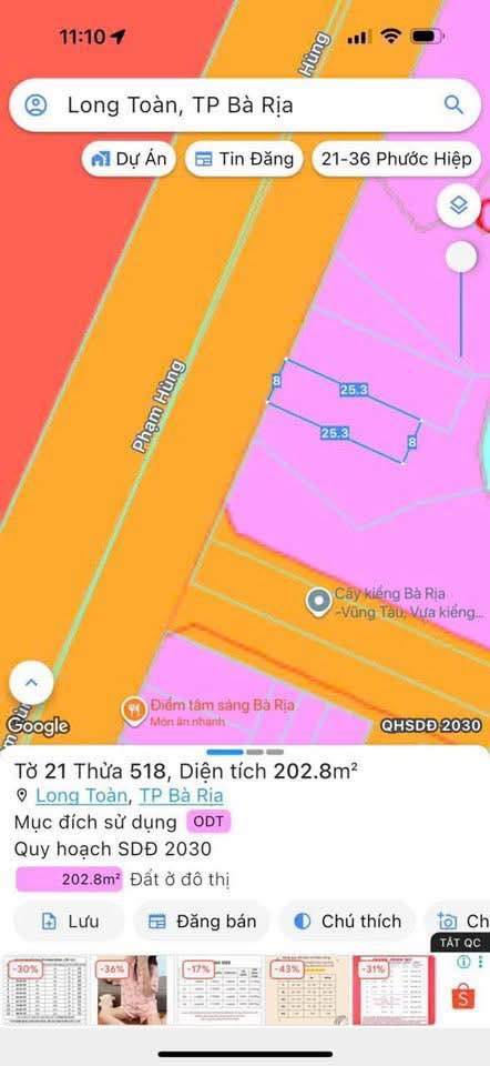 Lô biệt thự mặt tiền đường Phạm Hùng, phường Long Toàn 202m² giá 15.8 tỷ - Vị trí đắc địa trung tâm!