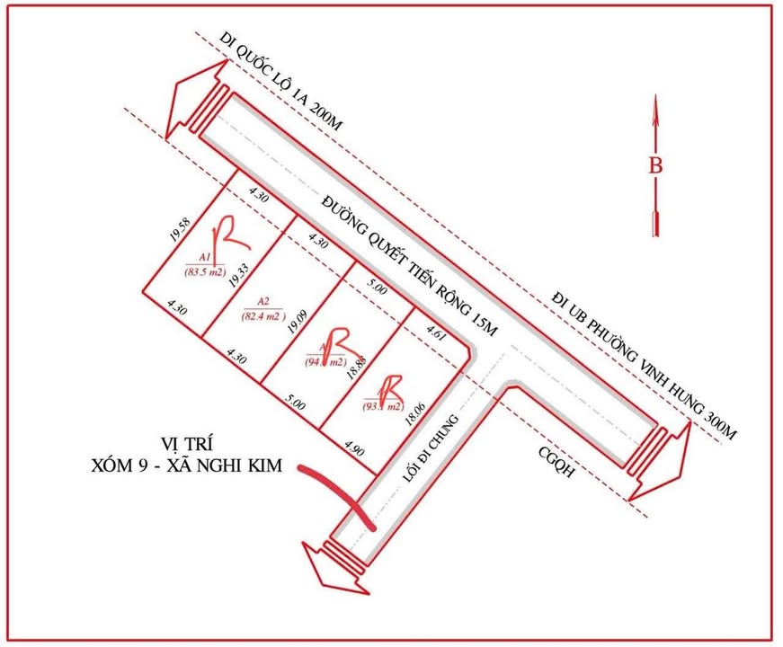 Đất nền Nghi Kim, Vinh 82.4m² giá thỏa thuận - Vị trí đắc địa gần Bệnh viện Ung Bướu