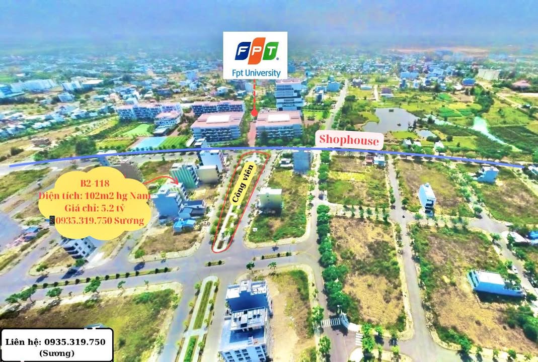 Đất nền Khu đô thị FPT Đà Nẵng 102m² giá 5.2 tỷ - Vị trí đắc địa cho kinh doanh