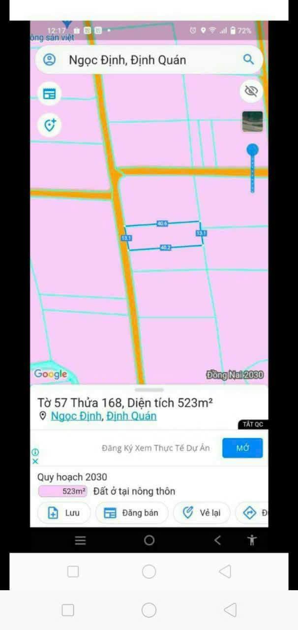 Đất nền 520m² xã Ngọc Định, Định Quán - Sổ đỏ chính chủ, giá thỏa thuận!