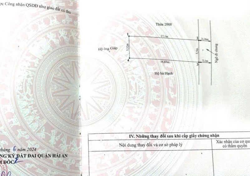 Đất Mặt Ngõ Đằng Hải, Hải An 93m² giá 3.732 tỷ - Gần đường thuận lợi!