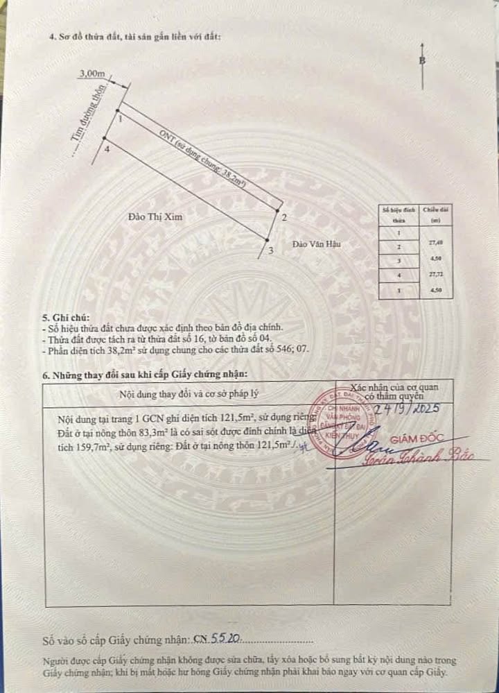 Đất nền tại Thôn Lao Phong, Kiến Thụy, Hải Phòng 159m² giá 1.55 tỷ - Cơ hội đầu tư hấp dẫn!