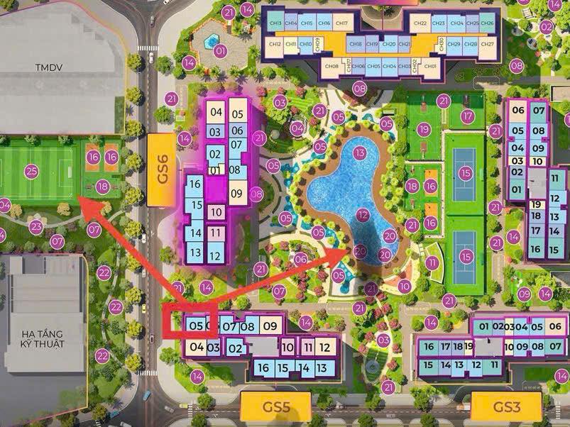 Căn hộ GS5 Vinhomes Smart City 62,9m² giá 5.62 tỷ - Căn góc đẹp, tiềm năng tăng giá cao!